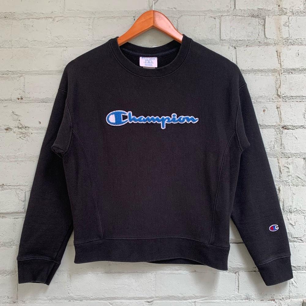 Black Champion Crewneck Sweatshirt